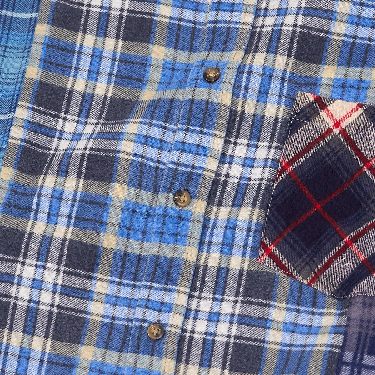 Needles Japan Rebuild Straight Hem Plaid Shirt