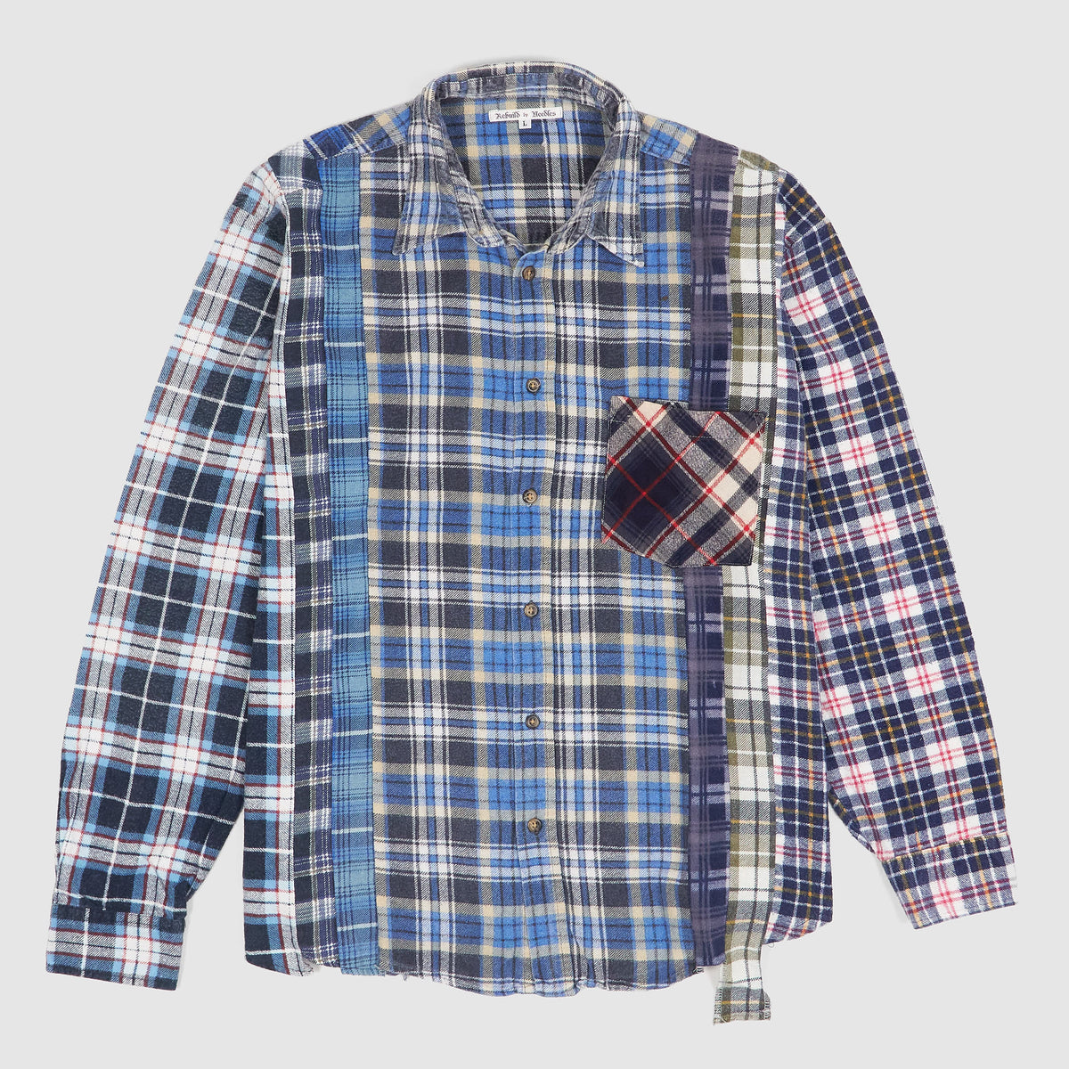 Needles Japan Rebuild Straight Hem Plaid Shirt
