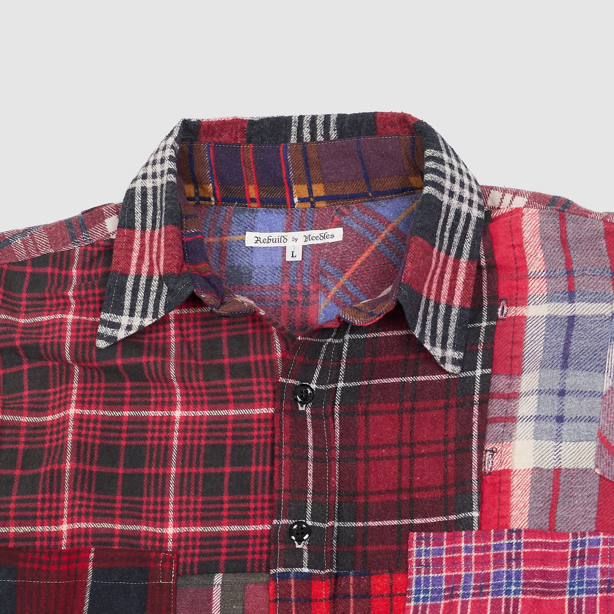 Needles Japan Rebuild Straight Hem Plaid Shirt