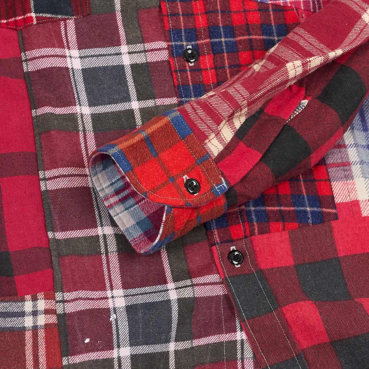 Needles Japan Rebuild Straight Hem Plaid Shirt