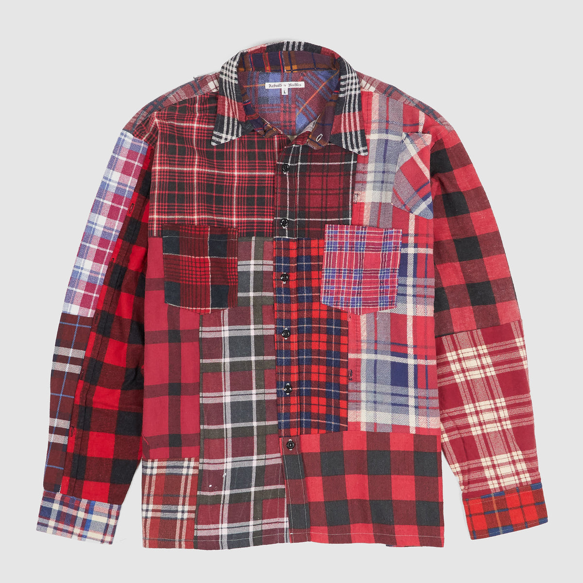 Needles Japan Rebuild Straight Hem Plaid Shirt