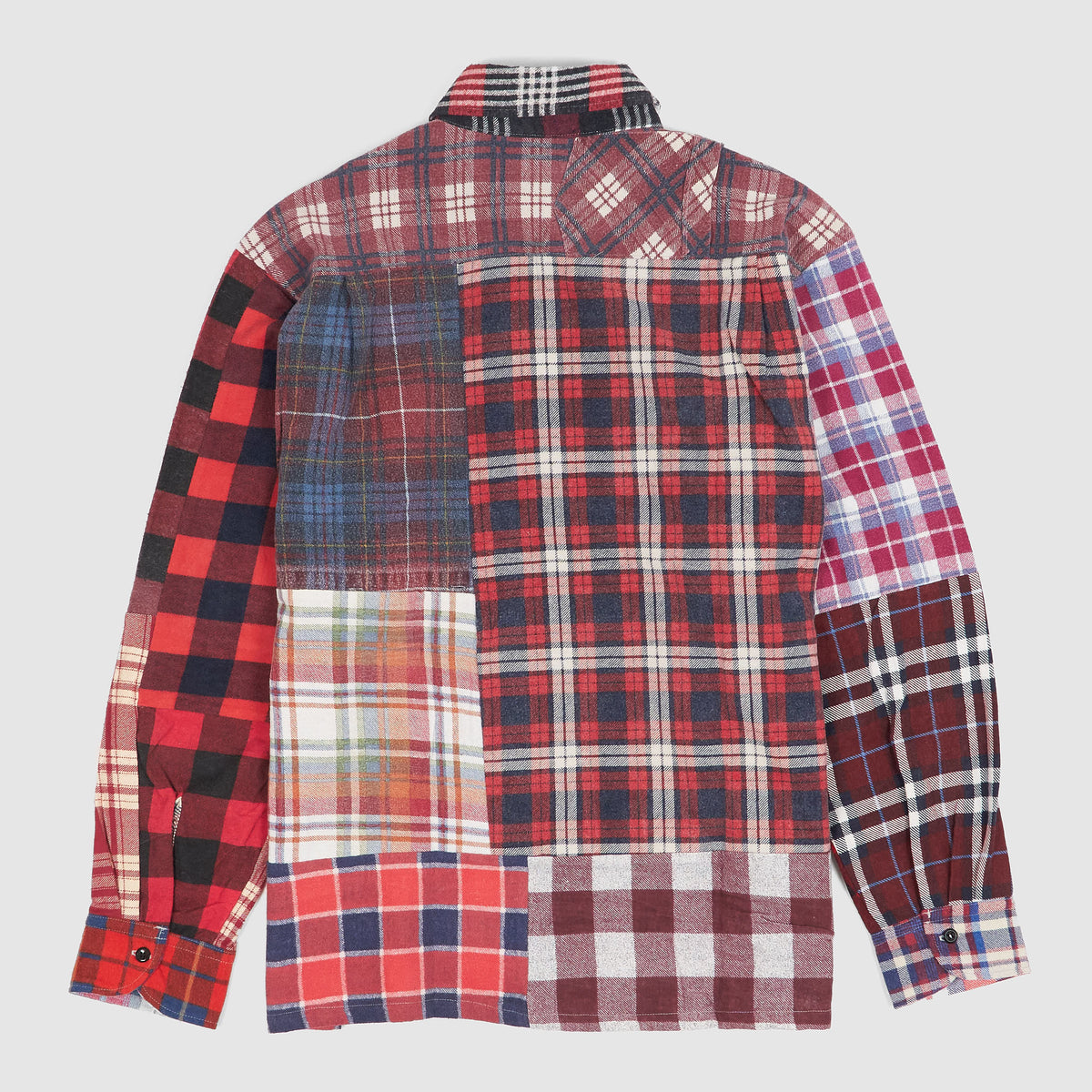 Needles Japan Rebuild Straight Hem Plaid Shirt