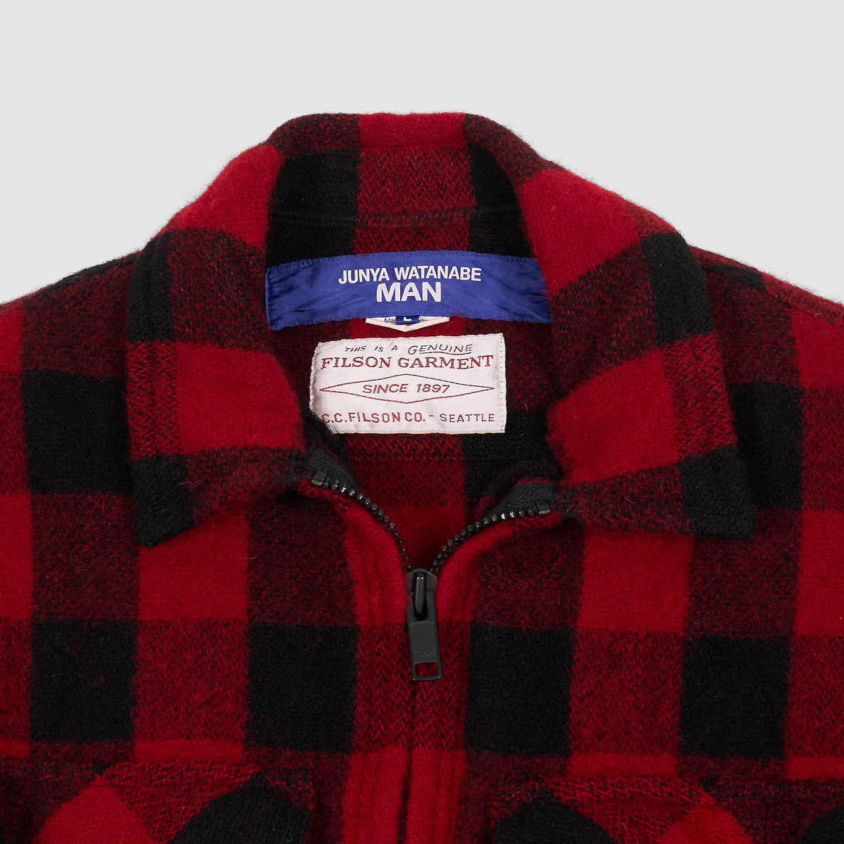 Junya Watanabe MAN x Filson Washed Wool Mackinaw Overshirt Jacket