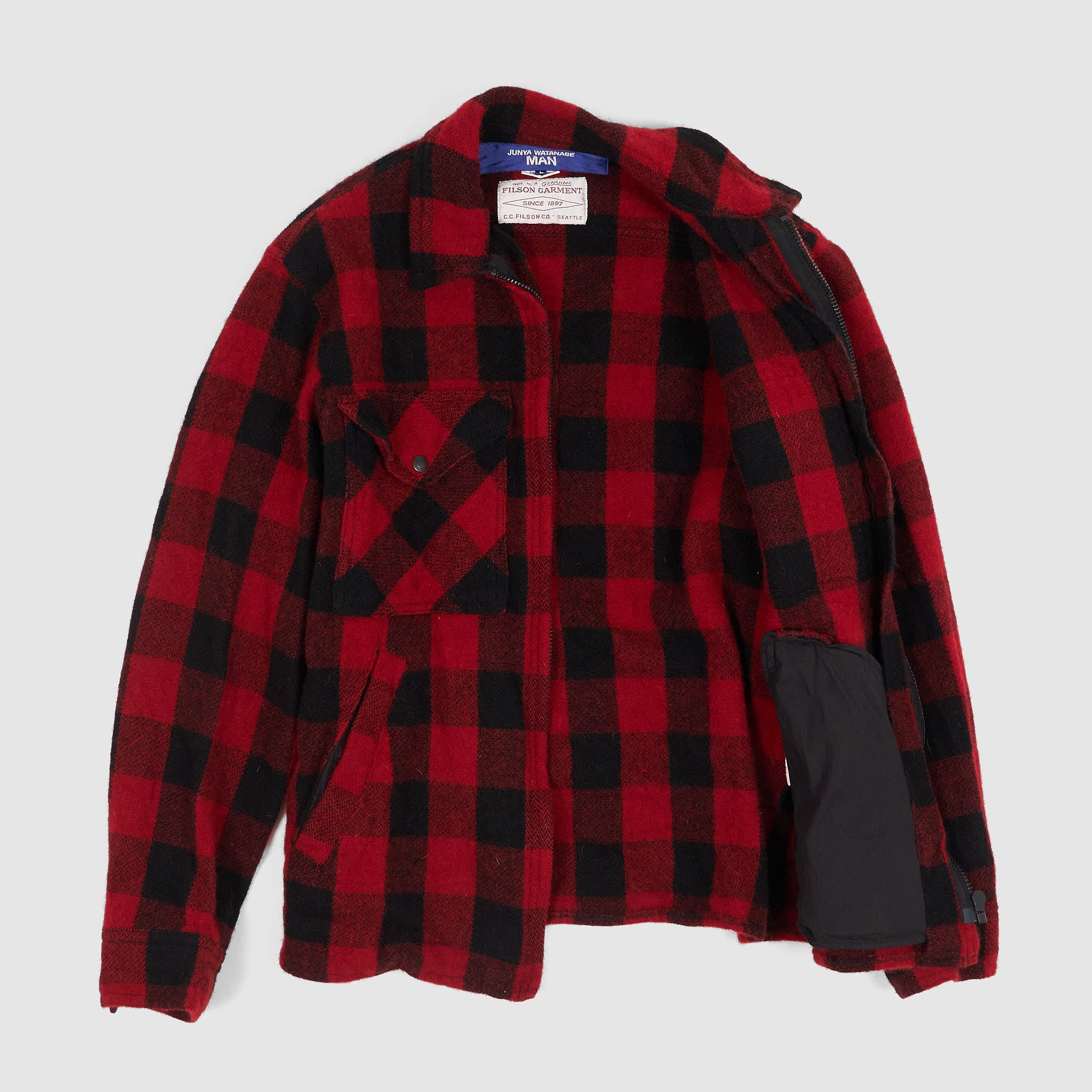 Junya Watanabe MAN x Filson Washed Wool Mackinaw Overshirt Jacket
