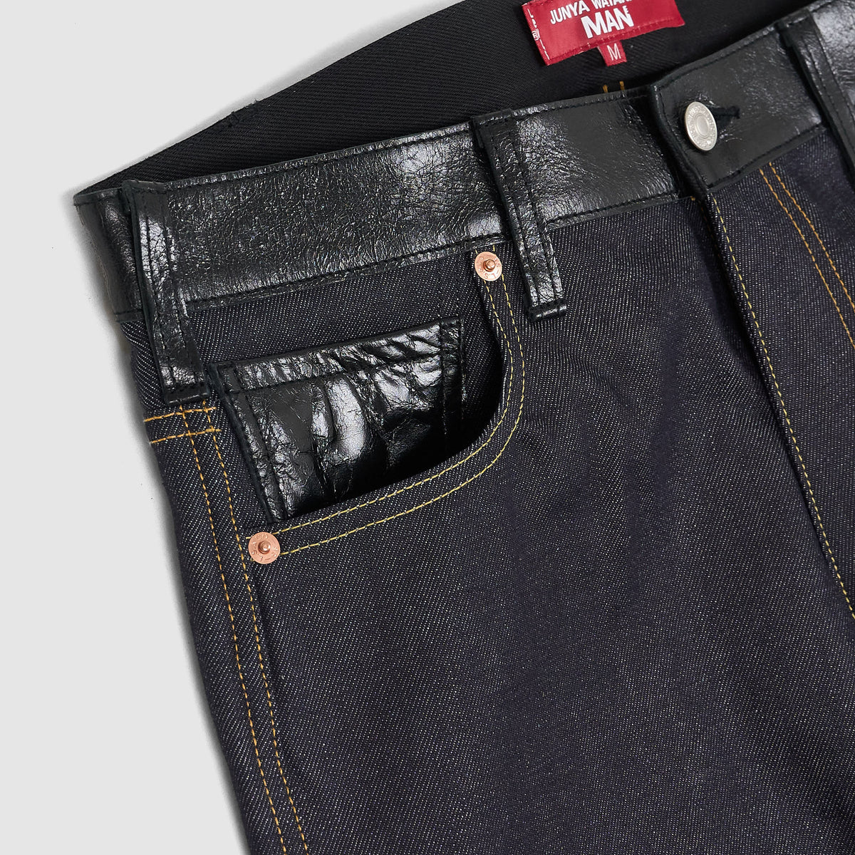 Junya Watanabe MAN x Levi's® 5P Straight Leg Jeans with Leather Applications