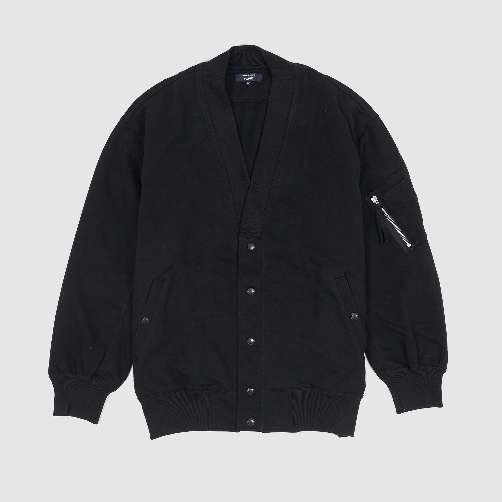 Comme Des Garçons Homme Heavy Jersey Bomber Cardigan - DeeCee style