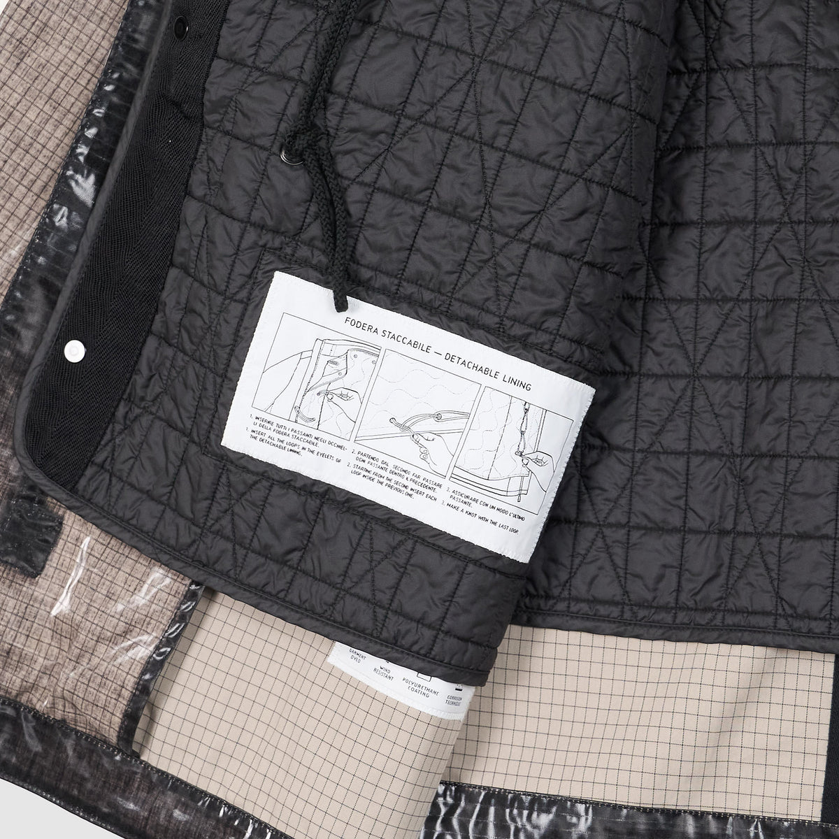 Stone Island Uneven Rip Stop Prismatic Short Parka