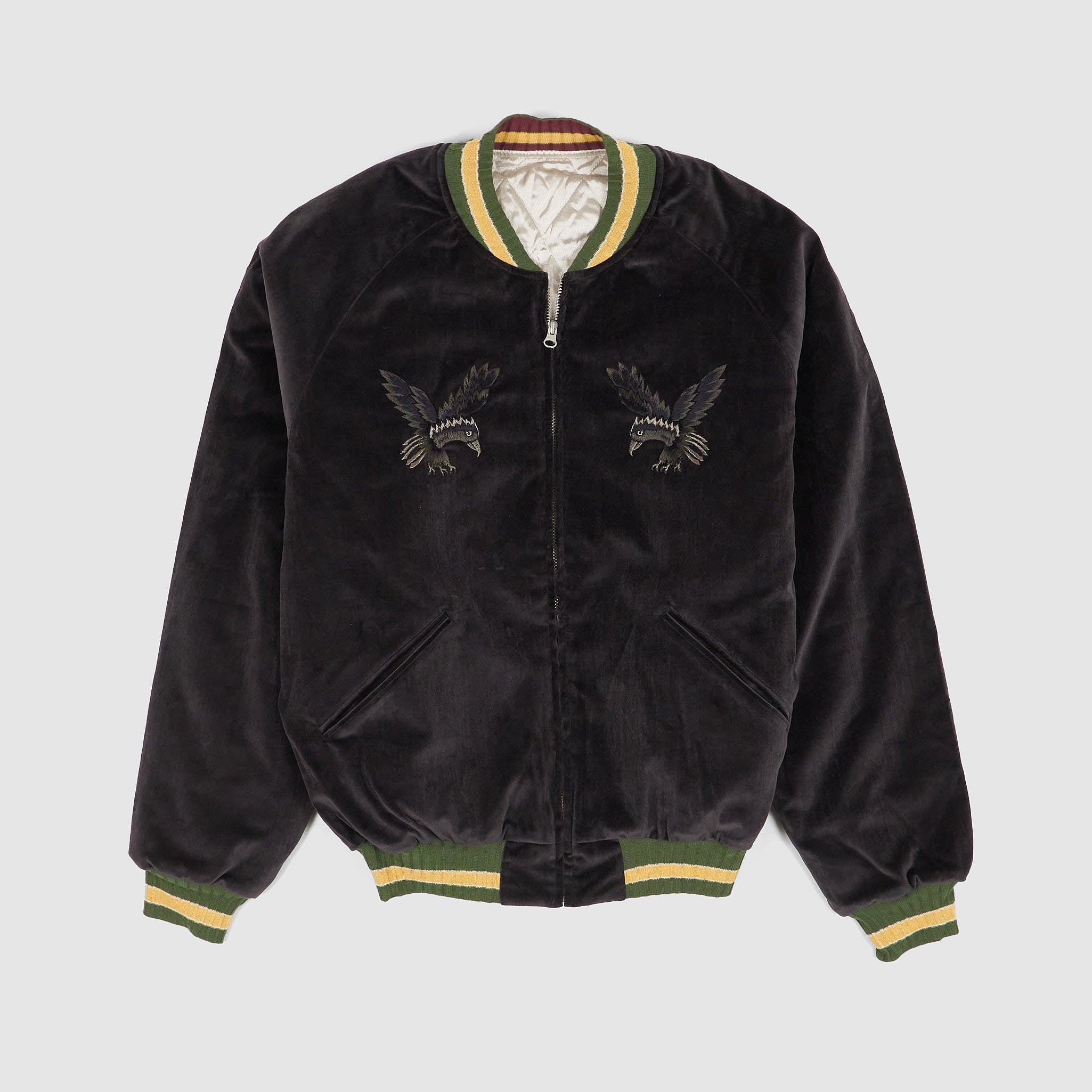 Kapital Velveteen Raven & Skull Souvenir Jacket - DeeCee style Kapital Velveteen Raven & Skull Souvenir Jacket - DeeCee style