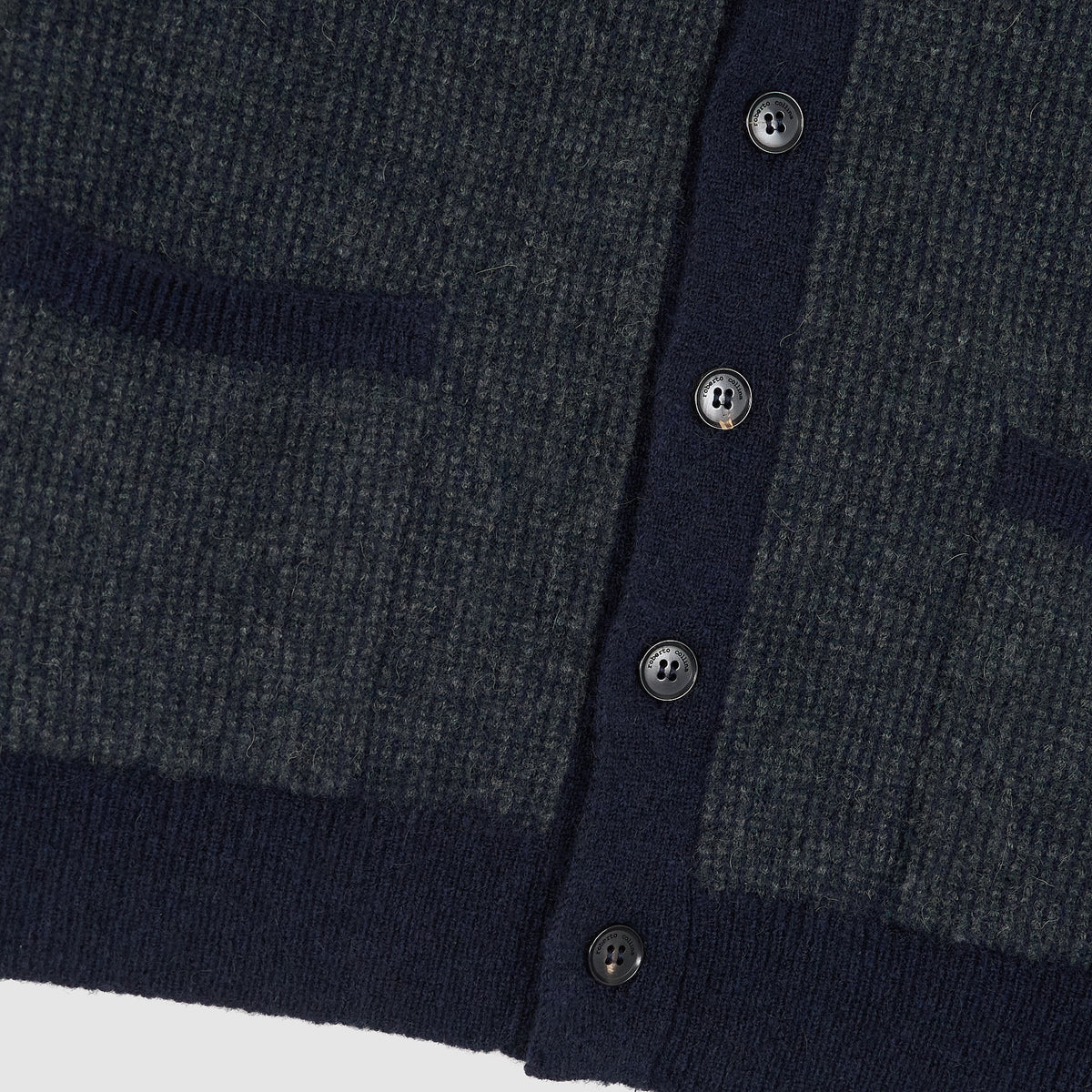 Roberto Collina Bicolor Baby Camel Cardigan