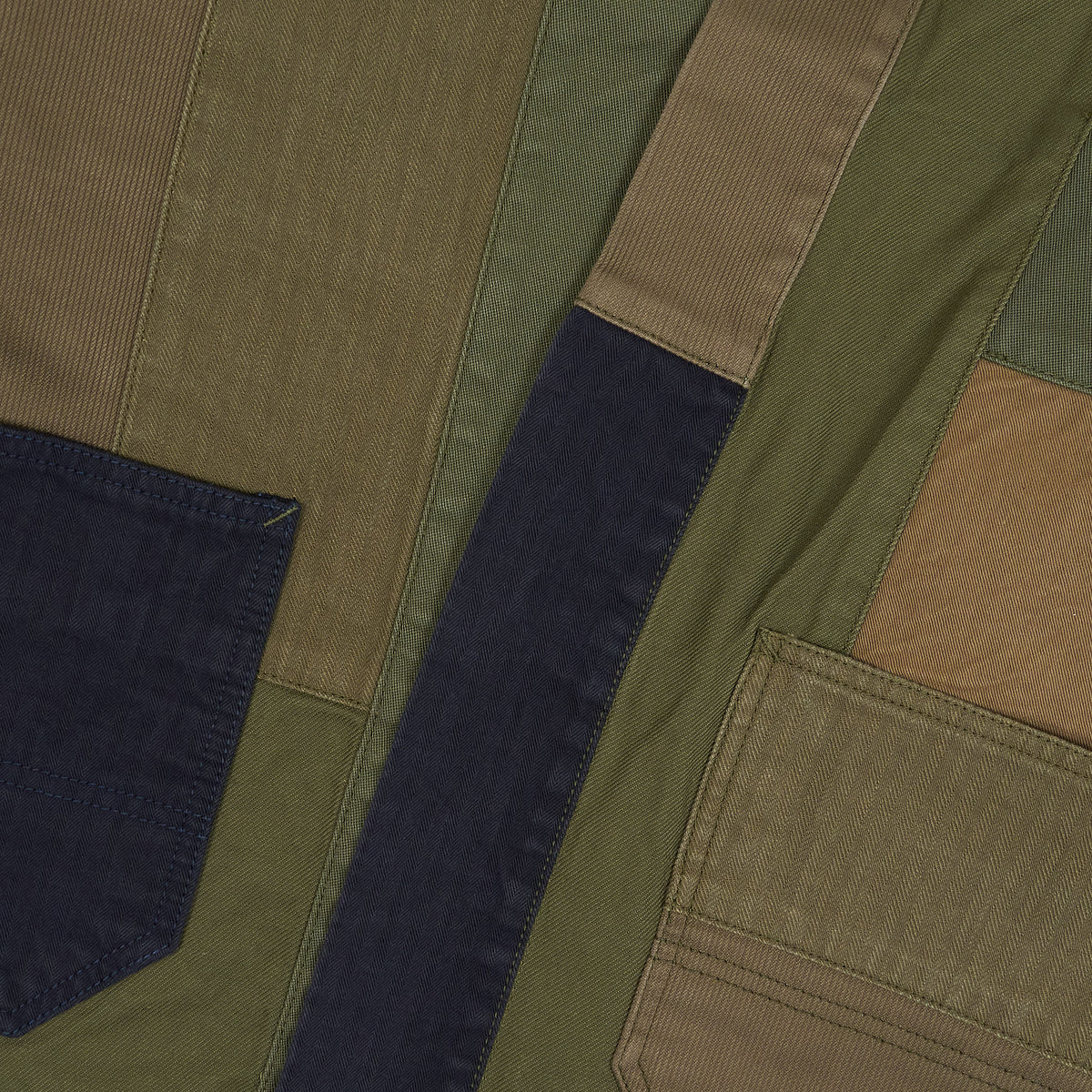 FDMTL Rinsed Military Patchwork Haori Jacket