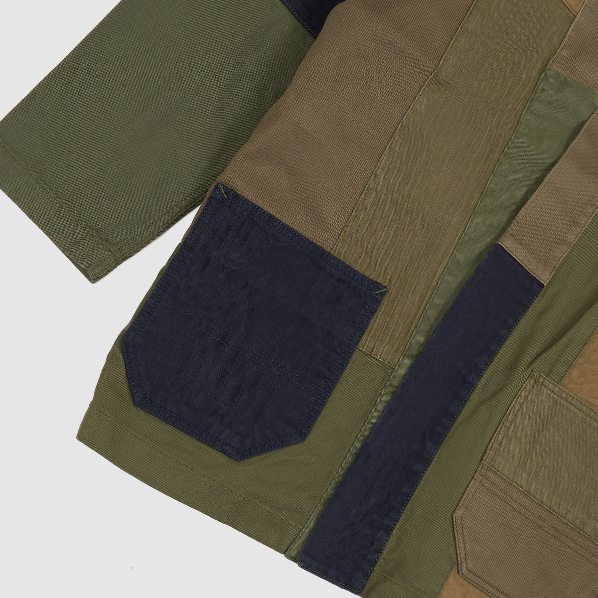 FDMTL Rinsed Military Patchwork Haori Jacket