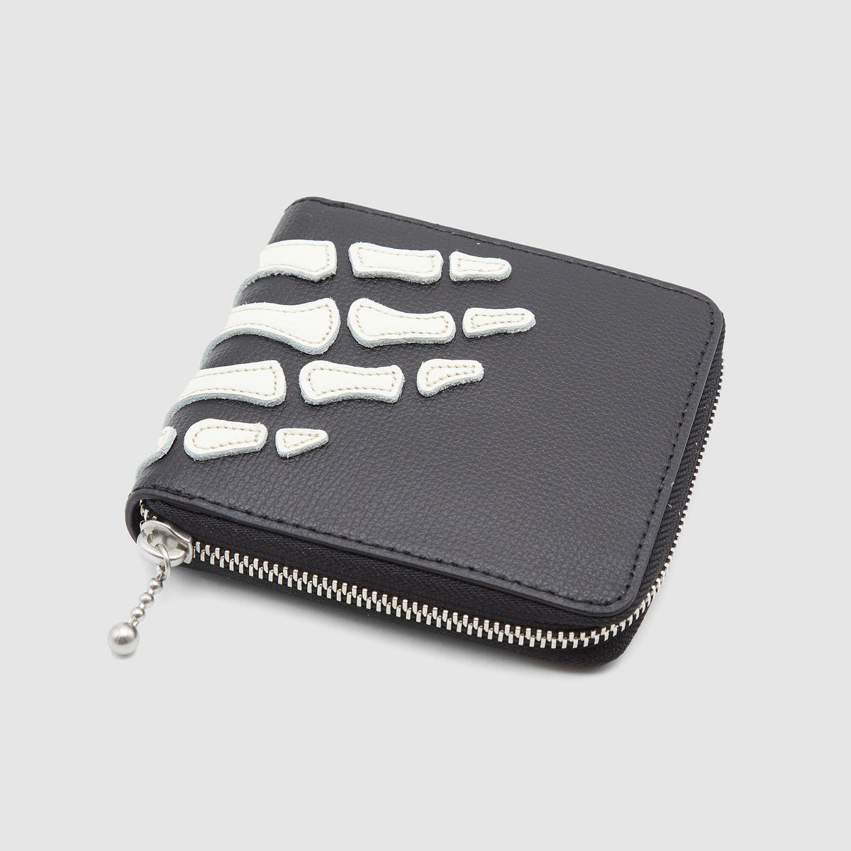Kapital Bones Leather Zip Wallet