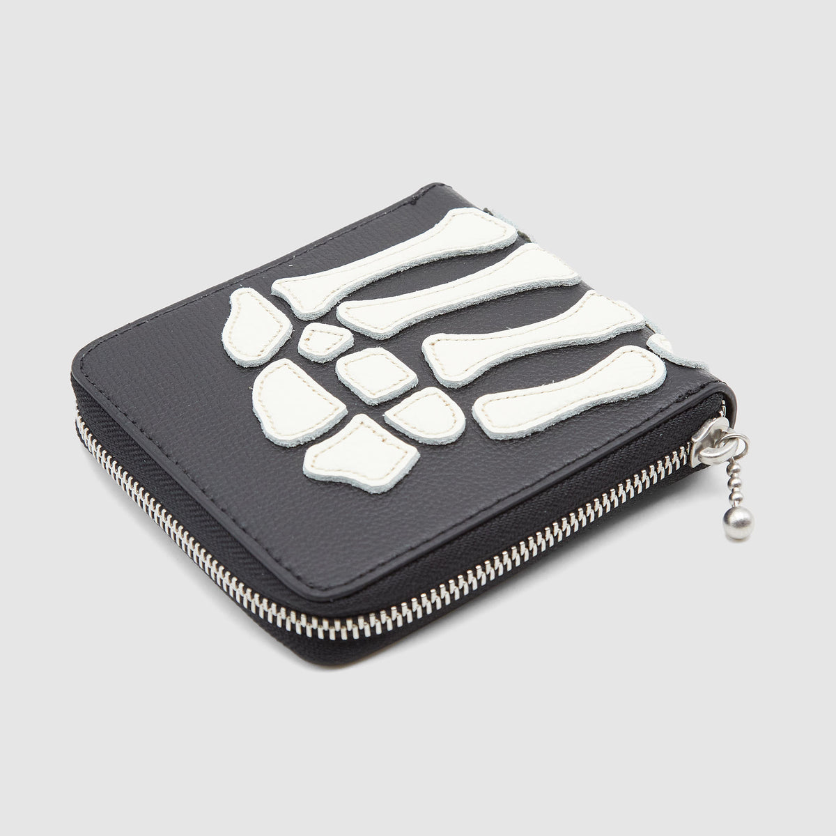 Kapital Bones Leather Zip Wallet