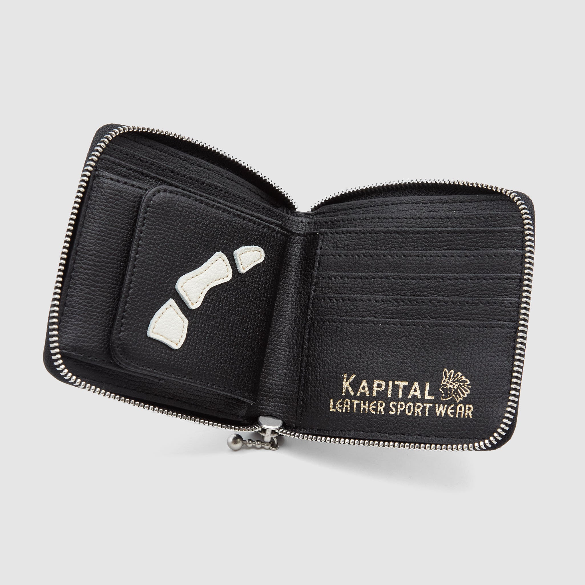 Kapital Bones Leather Zip Wallet - DeeCee style