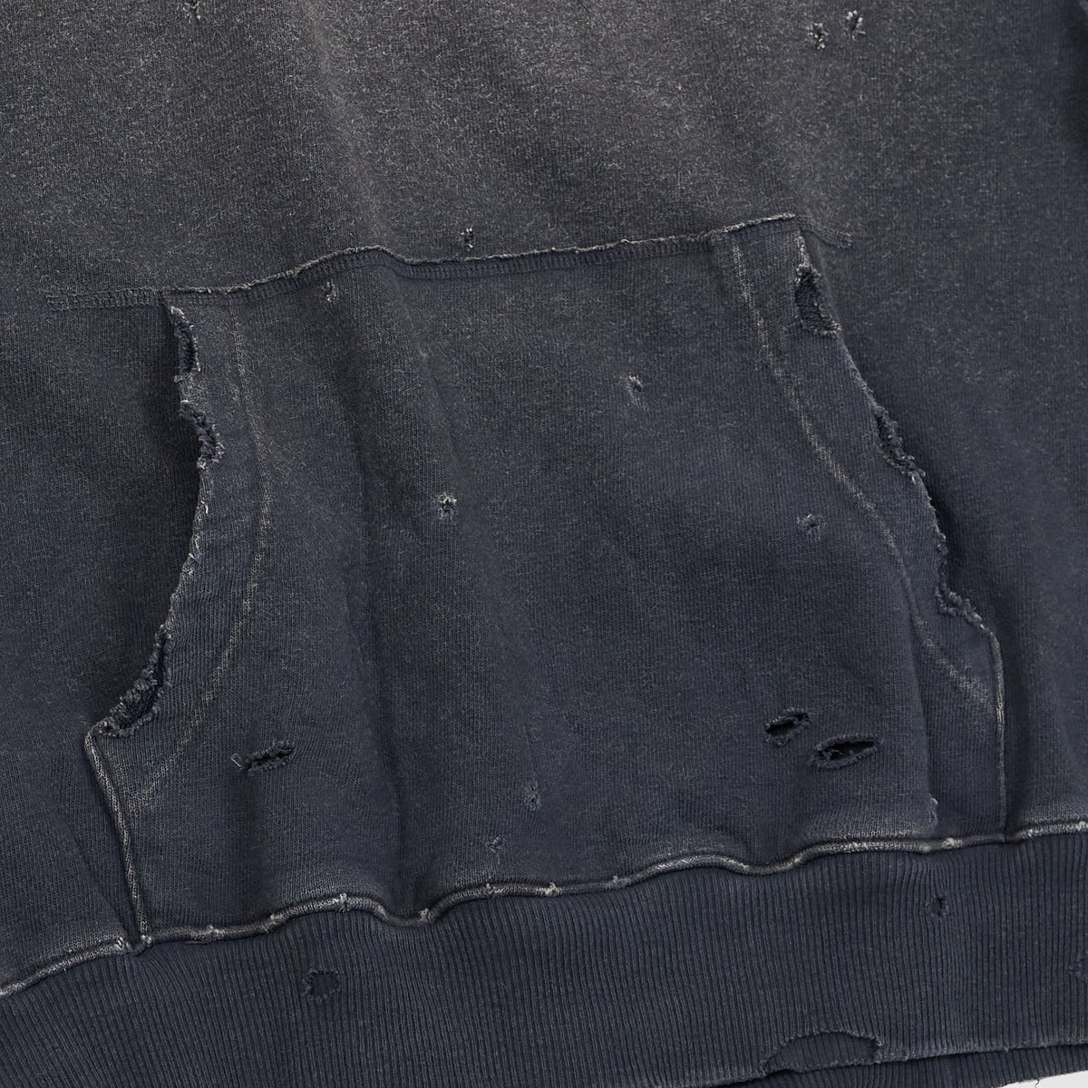 Kapital Damaged Thriller Studded Hoodie Sweat Shirt