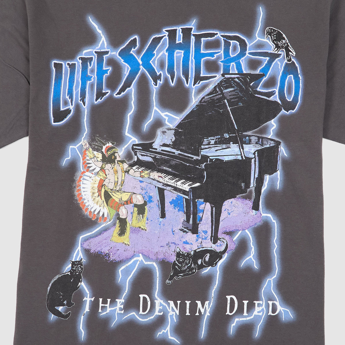 Kapital Lightning Piano Crew Neck T-Shirt