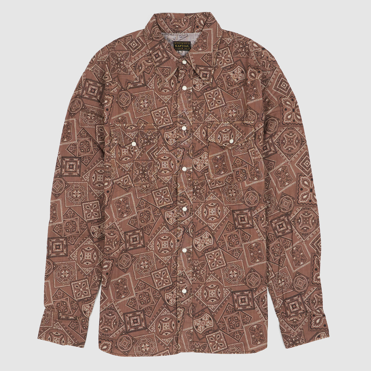 Kapital Sheet Cookie Bandana Husky Western Shirt