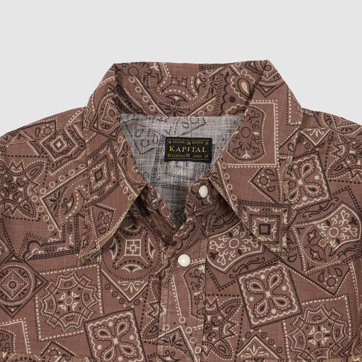 Kapital Sheet Cookie Bandana Husky Western Shirt