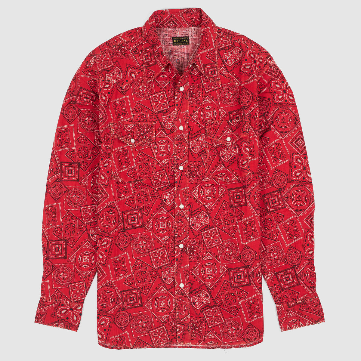 Kapital Sheet Cookie Bandana Husky Western Shirt