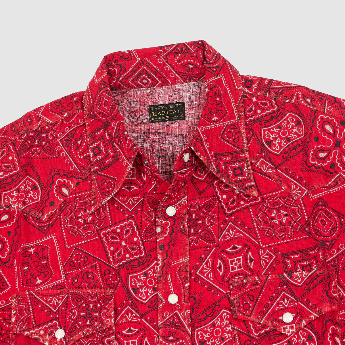 Kapital Sheet Cookie Bandana Husky Western Shirt