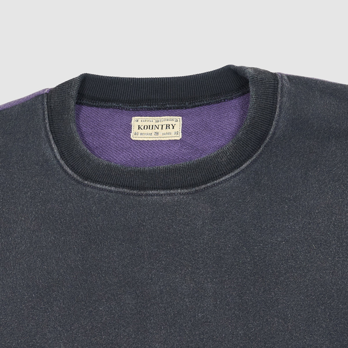 Kapital 2 Tone Big Bone Remake Sweat Shirt