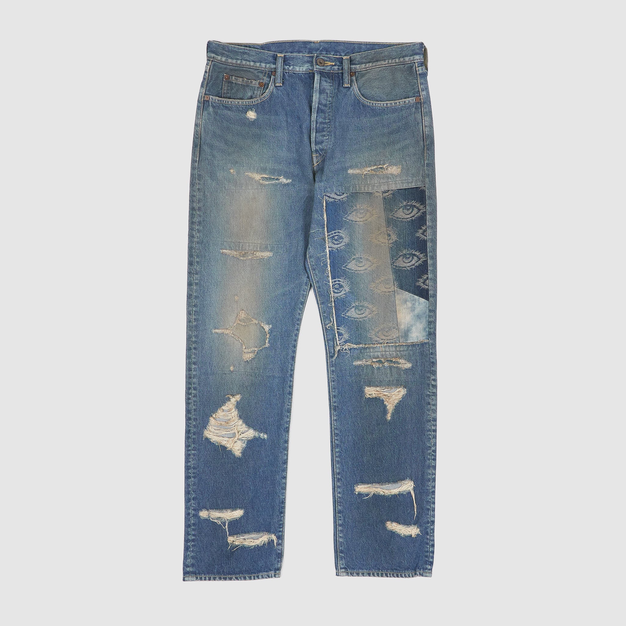 Kapital 5-Pocket 14oz Monkey Cisco Patchwork Jeans - DeeCee style