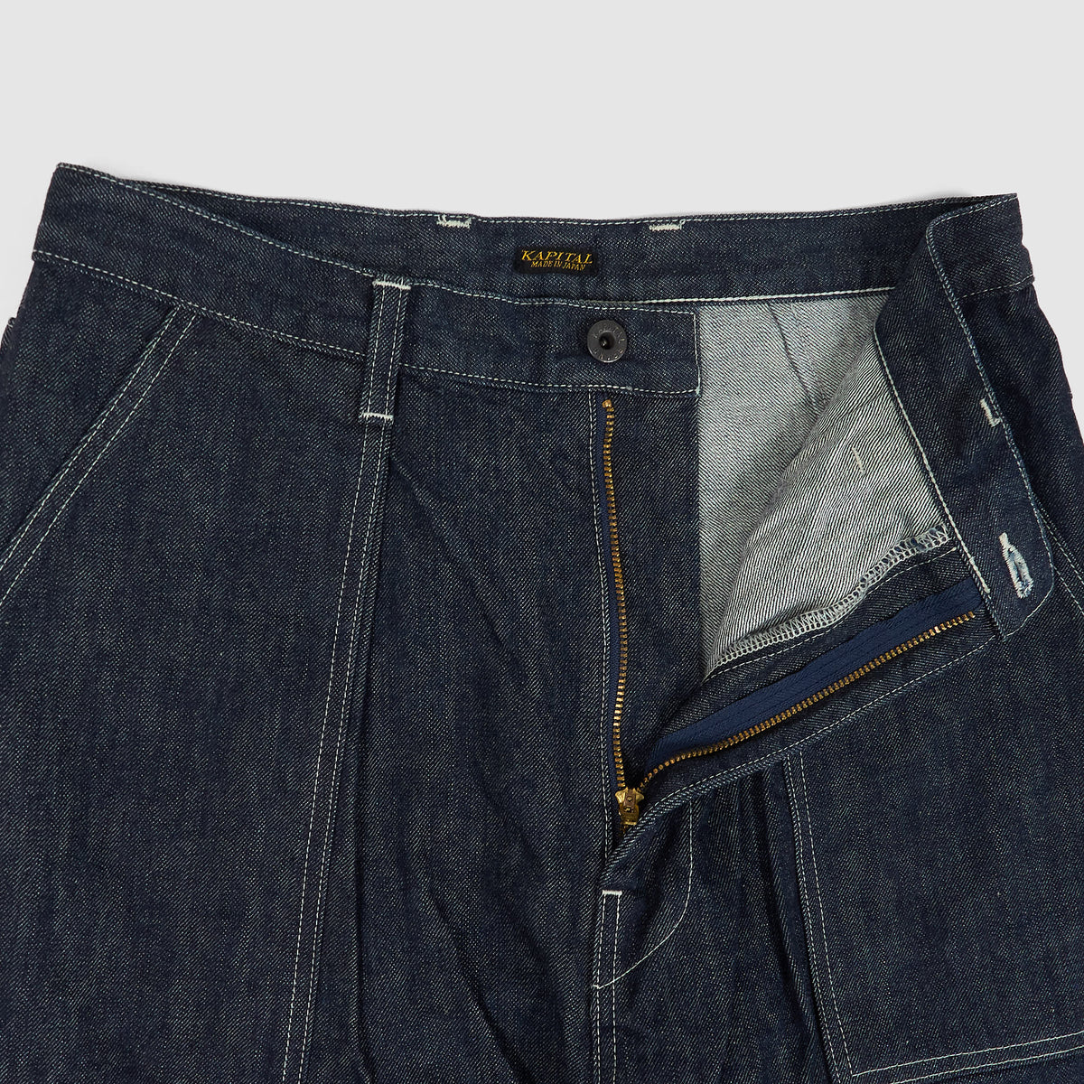 Kapital 5-Pocket 14oz Denim Fatigue Baggy Pants