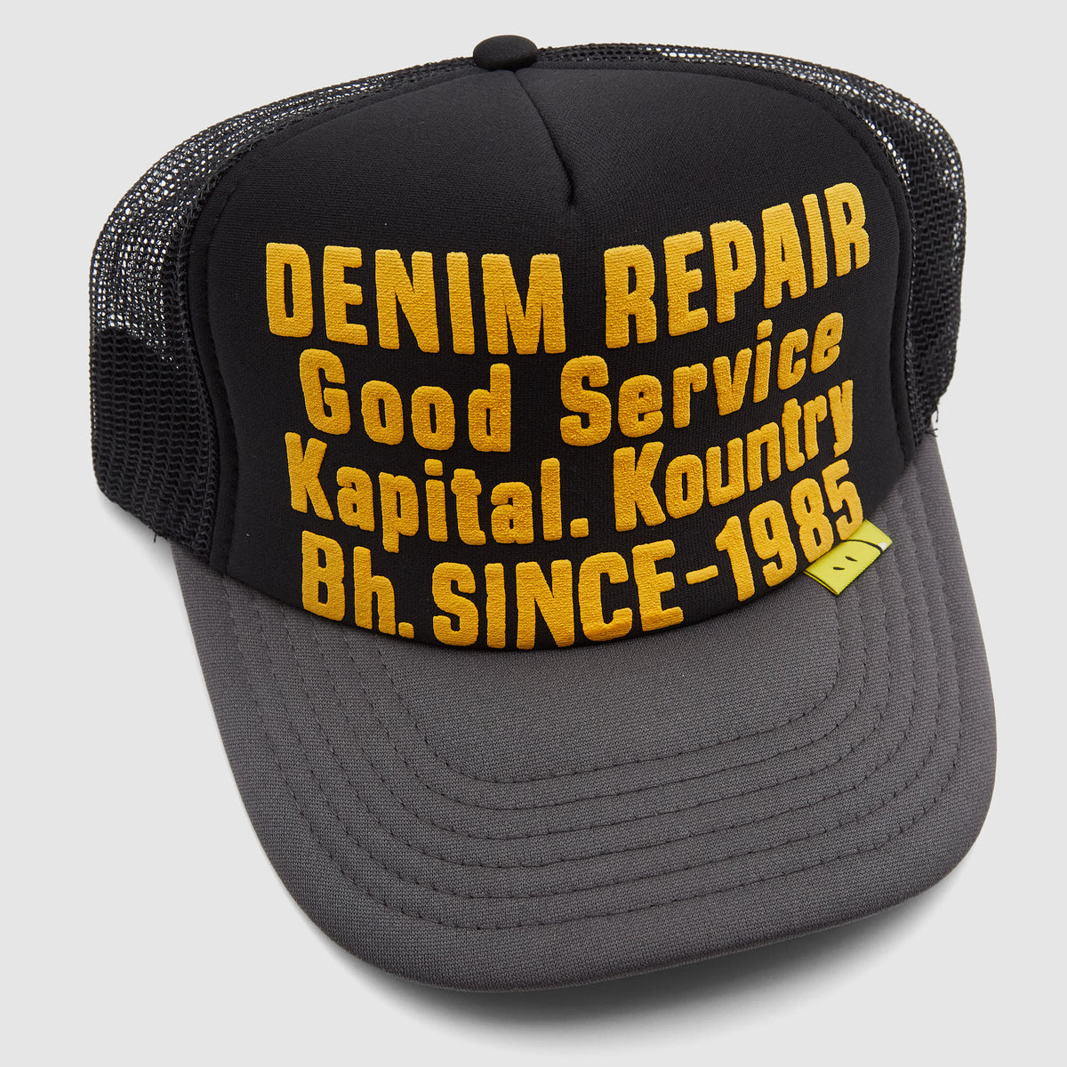 Kapital "Denim Repair Service" Track Trucker Cap
