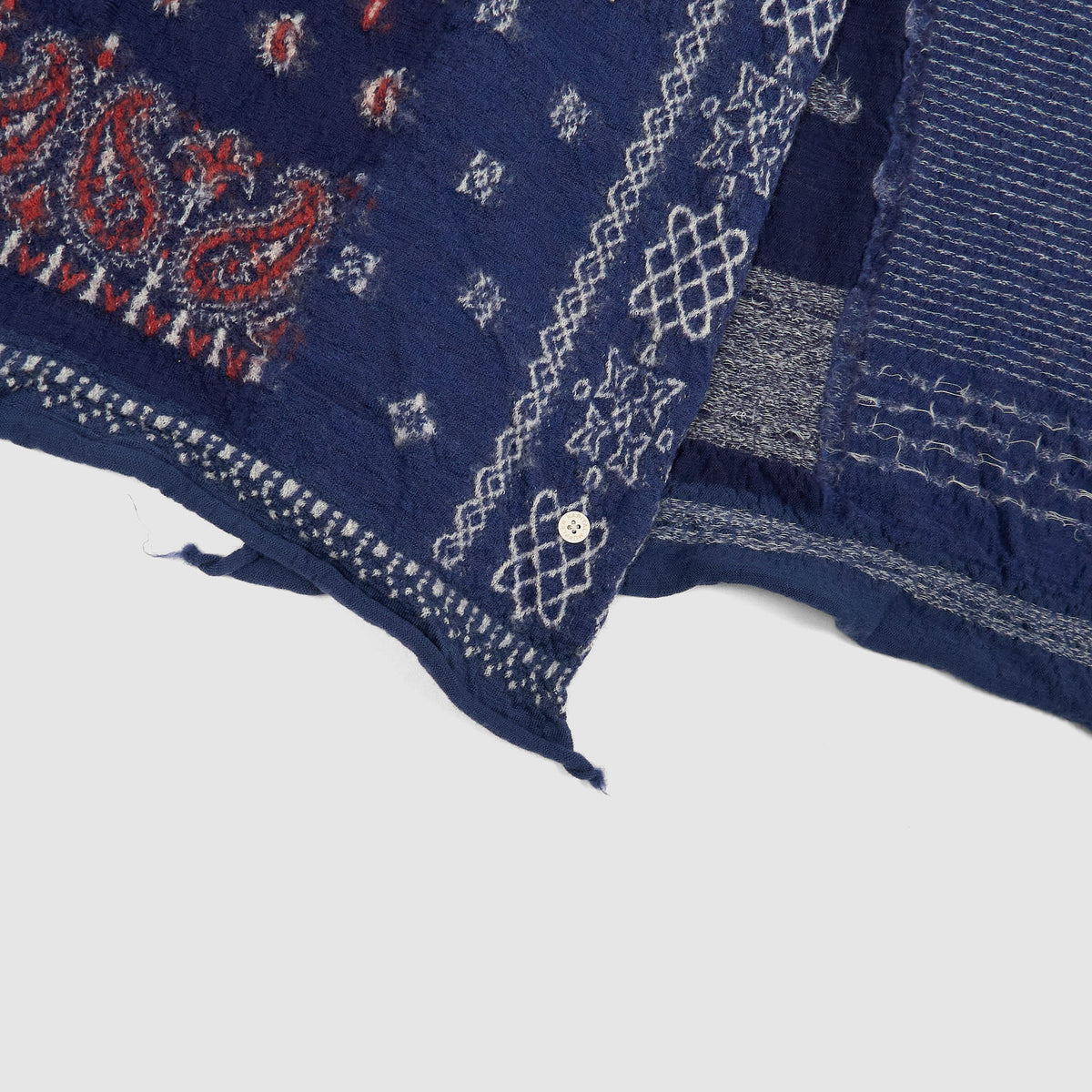 Kapital Fulling Wool "Happy Bandana" Patchwork Scarf