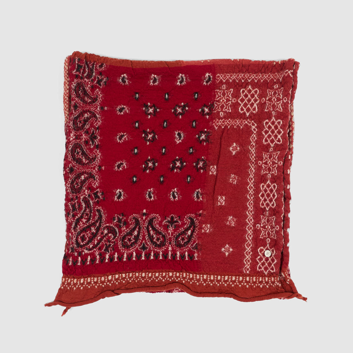 Kapital Fulling Wool "Happy Bandana" Patchwork Scarf