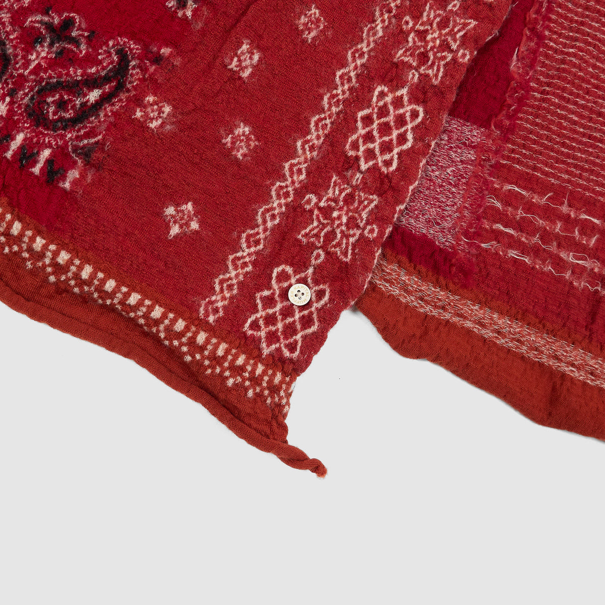 Kapital Fulling Wool "Happy Bandana" Patchwork Scarf