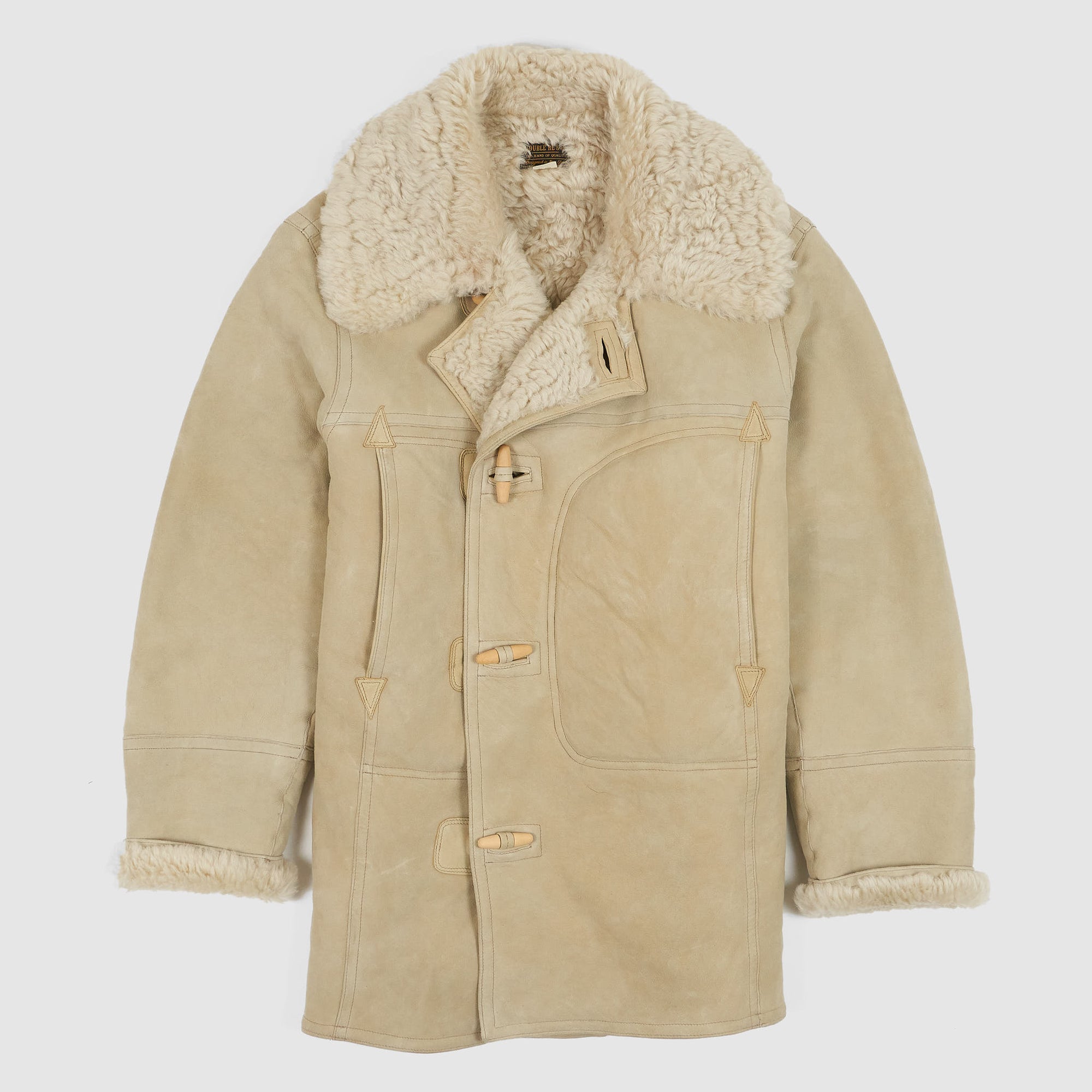 Double RL Medium Length Shearling Coat