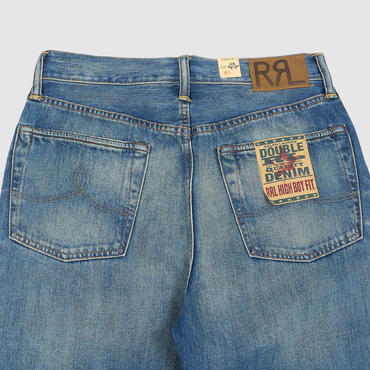 Double RL Ladies Wide Leg High Boy Fit Jeans