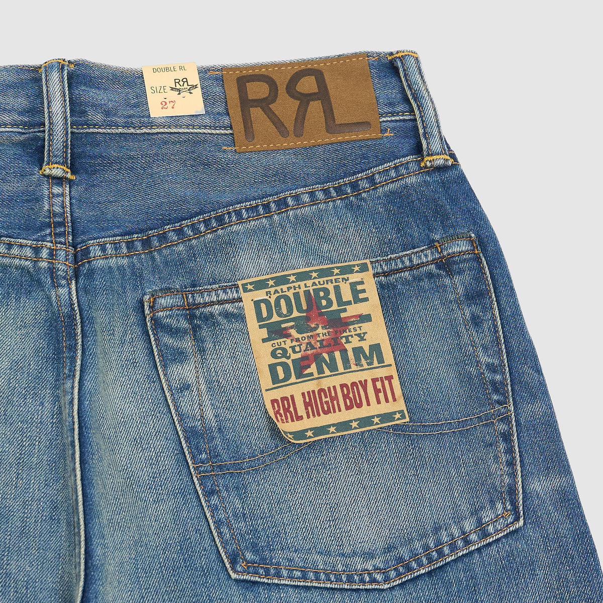 Double RL Ladies Wide Leg High Boy Fit Jeans