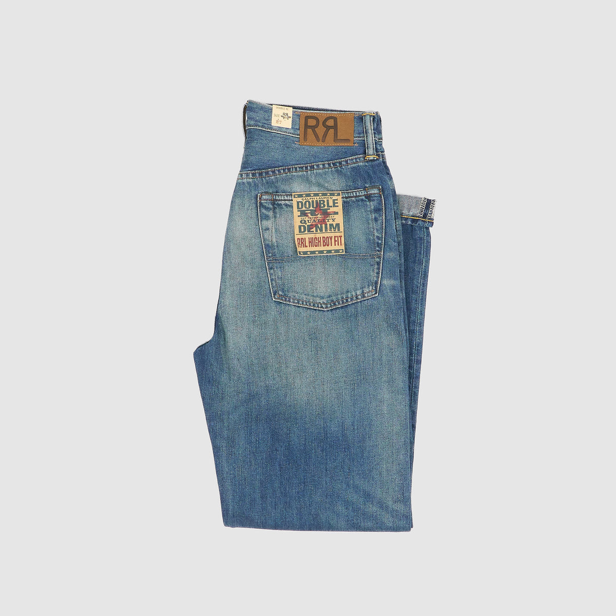 Double RL Ladies Wide Leg High Boy Fit Jeans