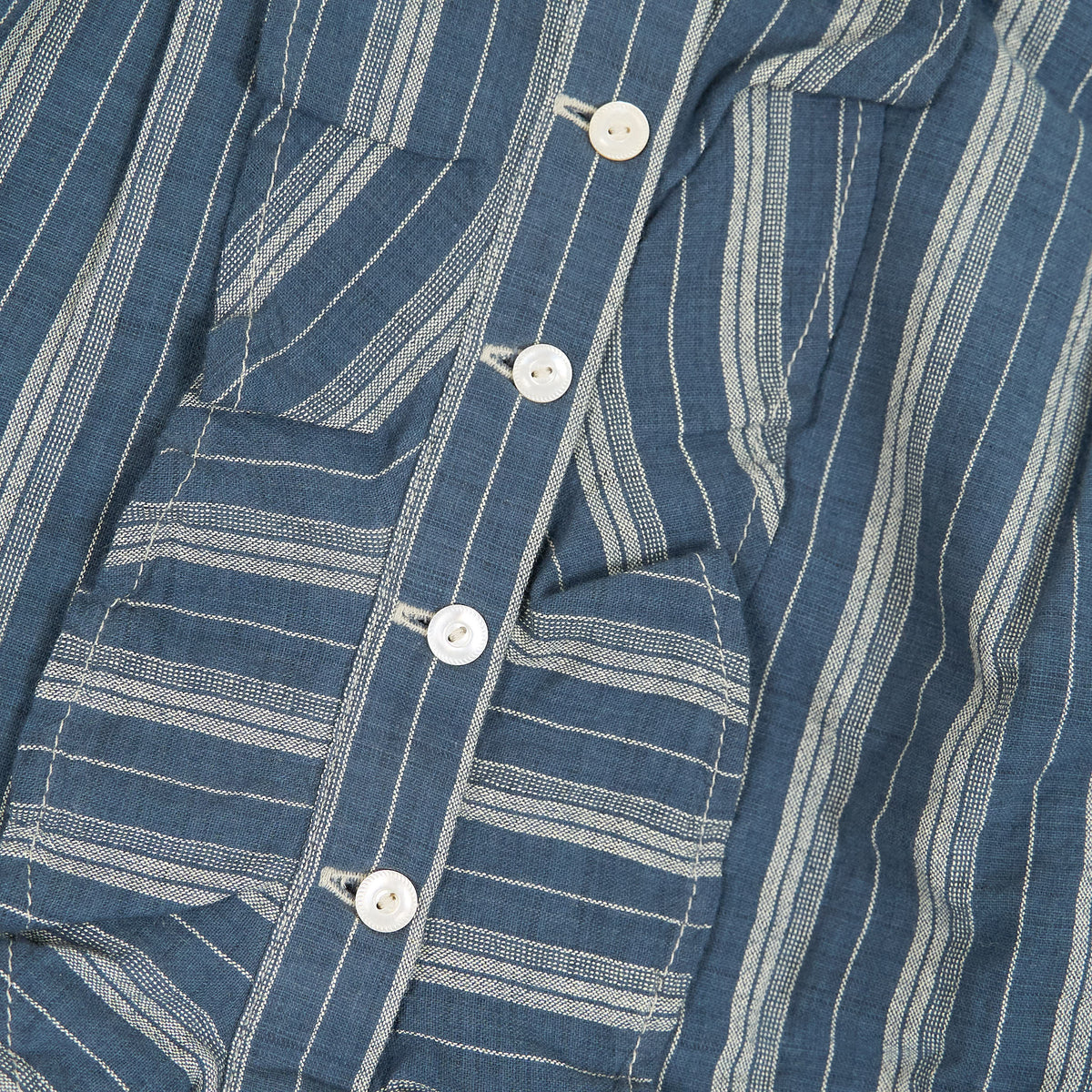 Double RL Ladies Yarn- Dyed Ruffle Trim Blouse