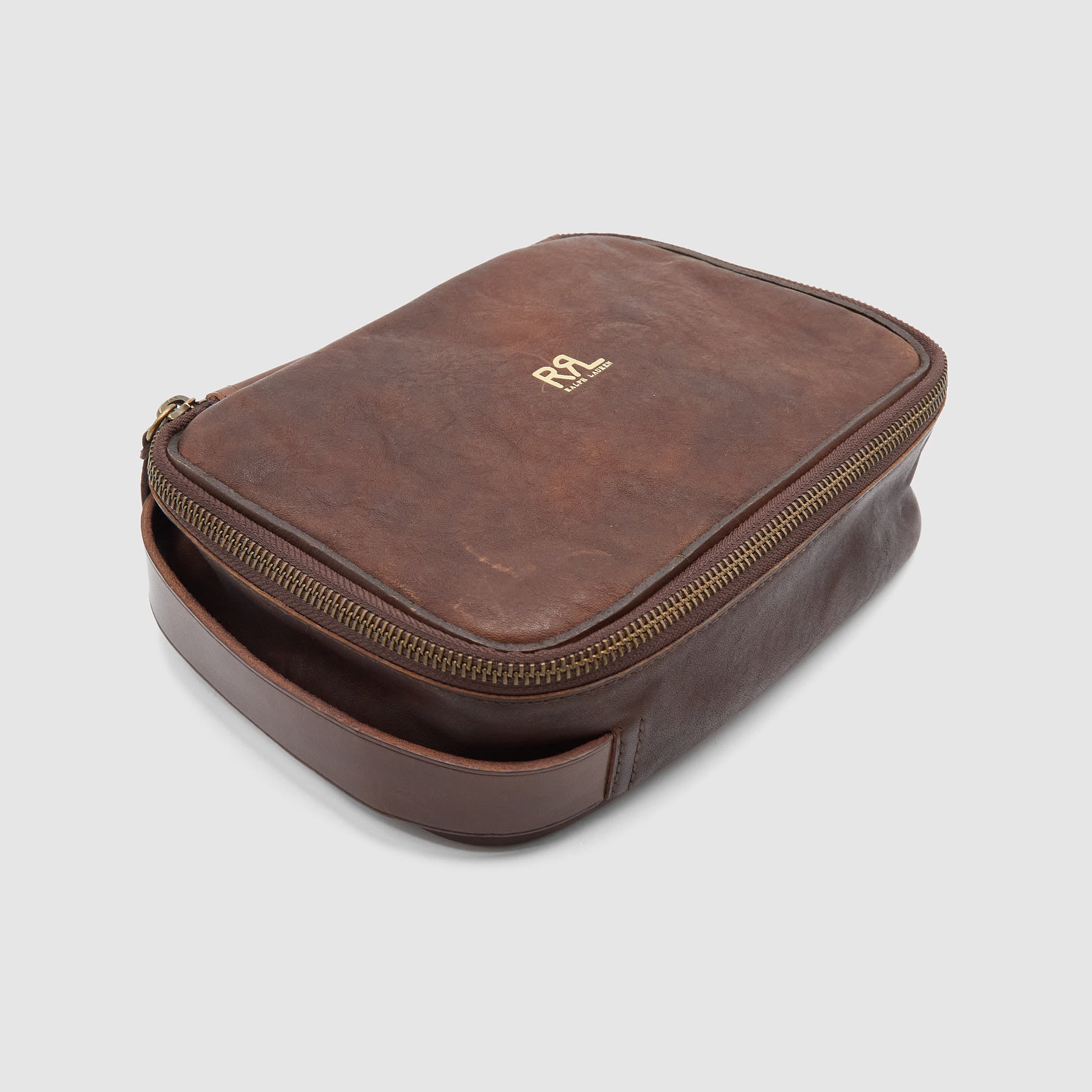 Double RL Large Leather Travel Pouch - DeeCee style