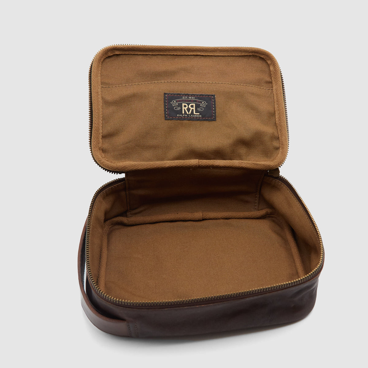 Double RL Large Leather Travel Pouch