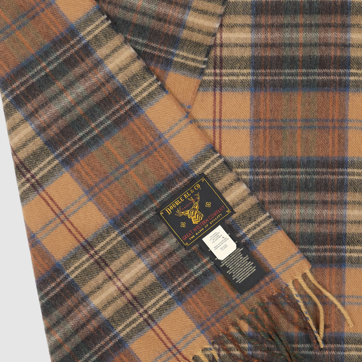 Double RL Soft Wool/ Cashmere Blend Scarf