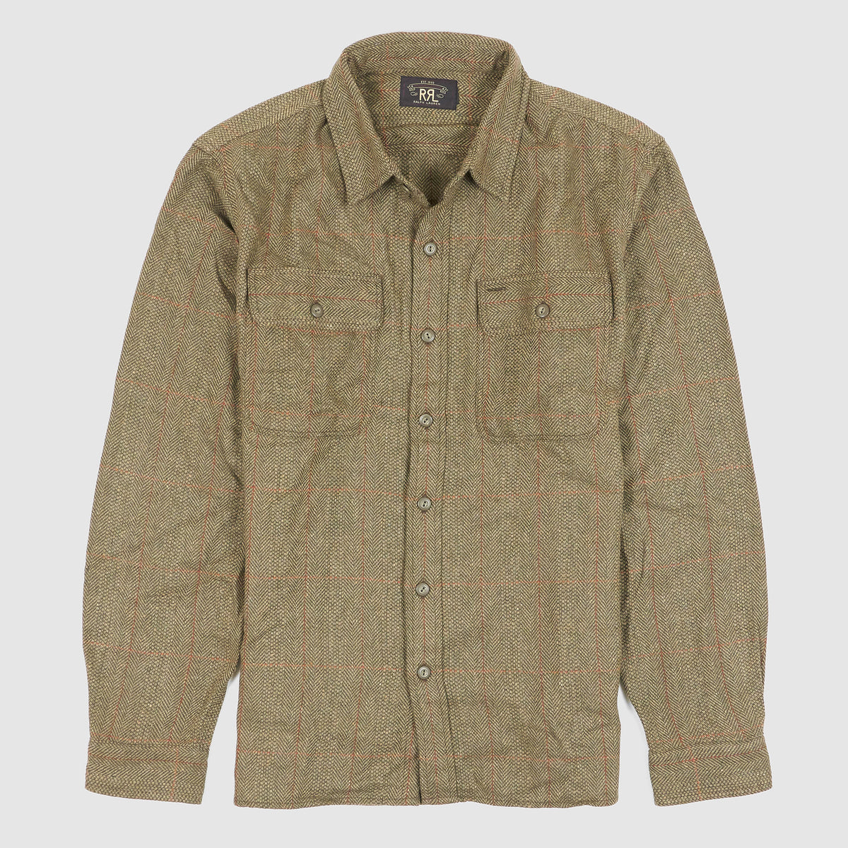 Double RL Wool- Blend Herringbone Sport Shirt