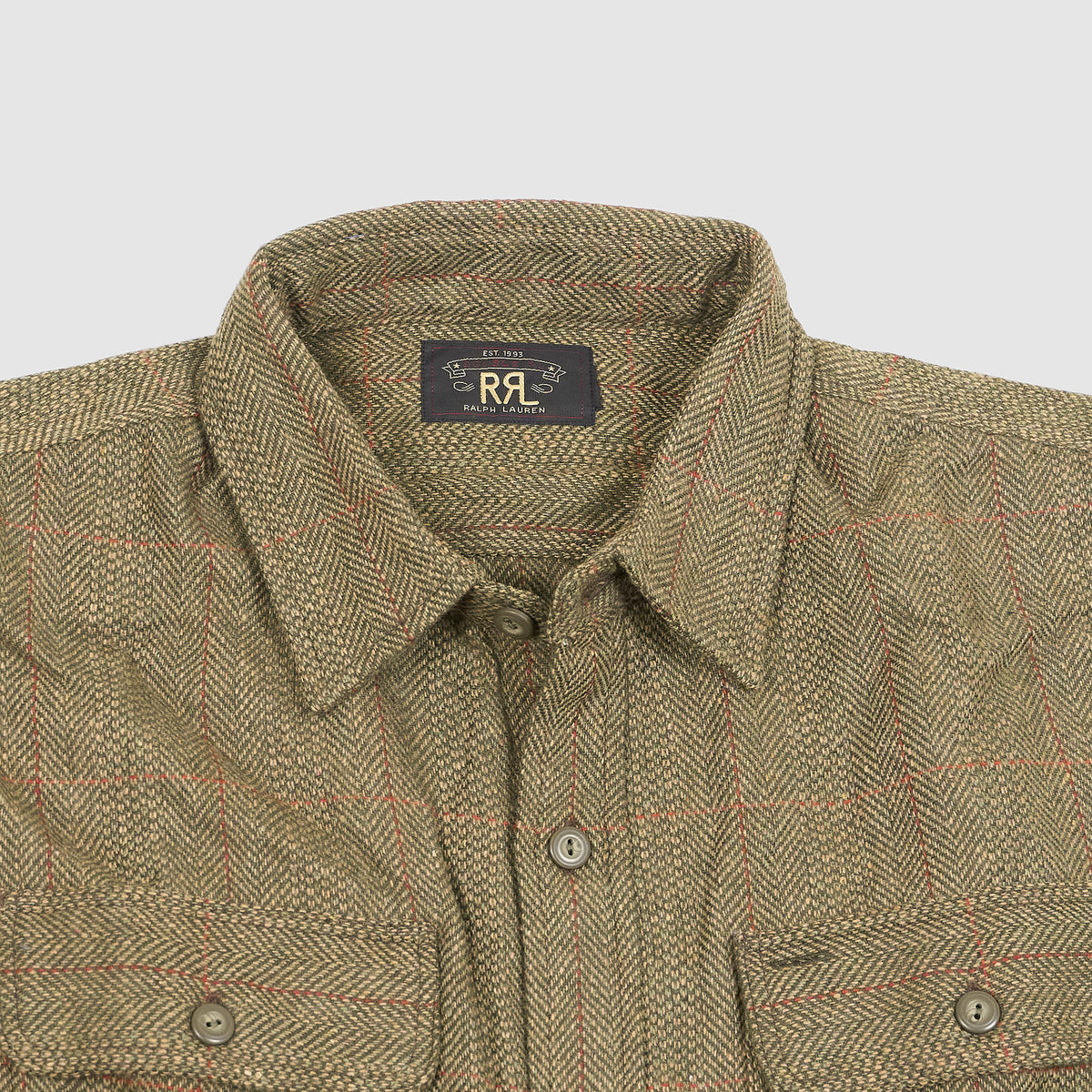 Double RL Wool- Blend Herringbone Sport Shirt