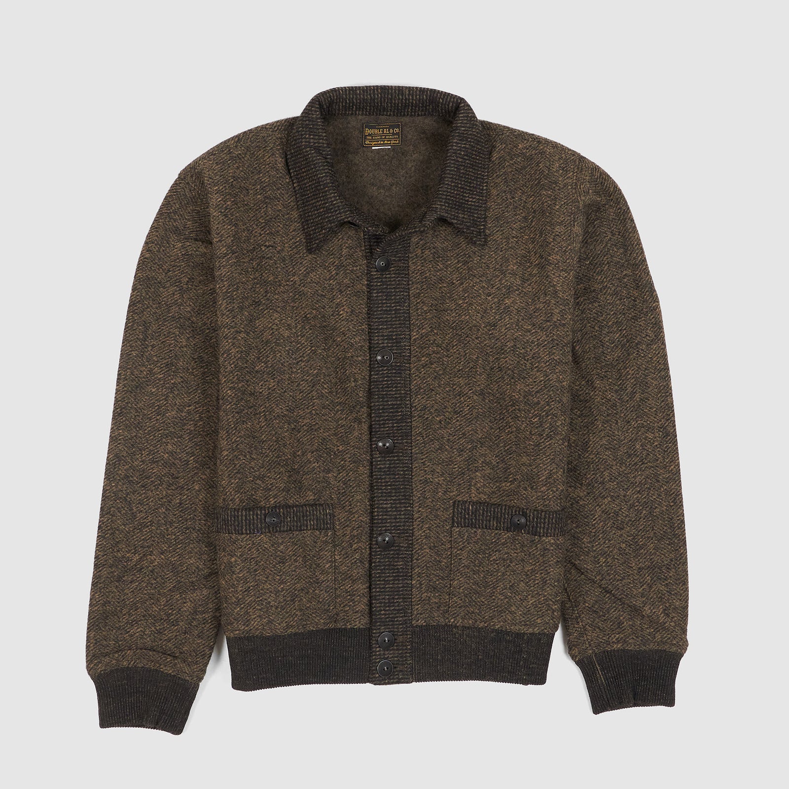 Double RL Double-Knit  Tweed Cardigan