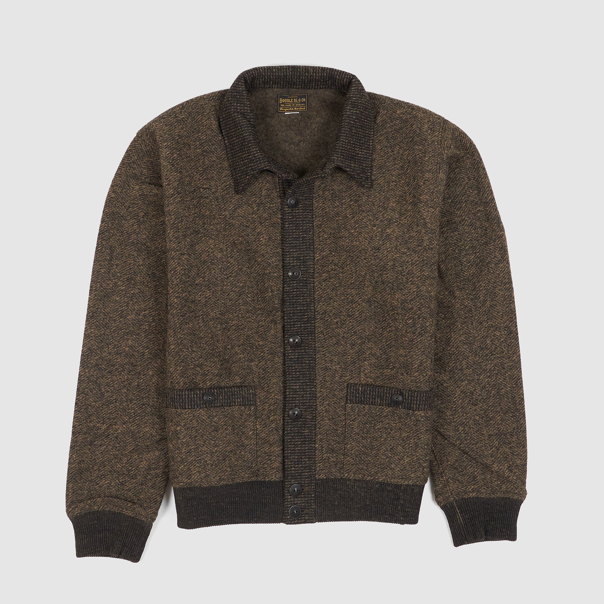 Double RL Double-Knit  Tweed Cardigan