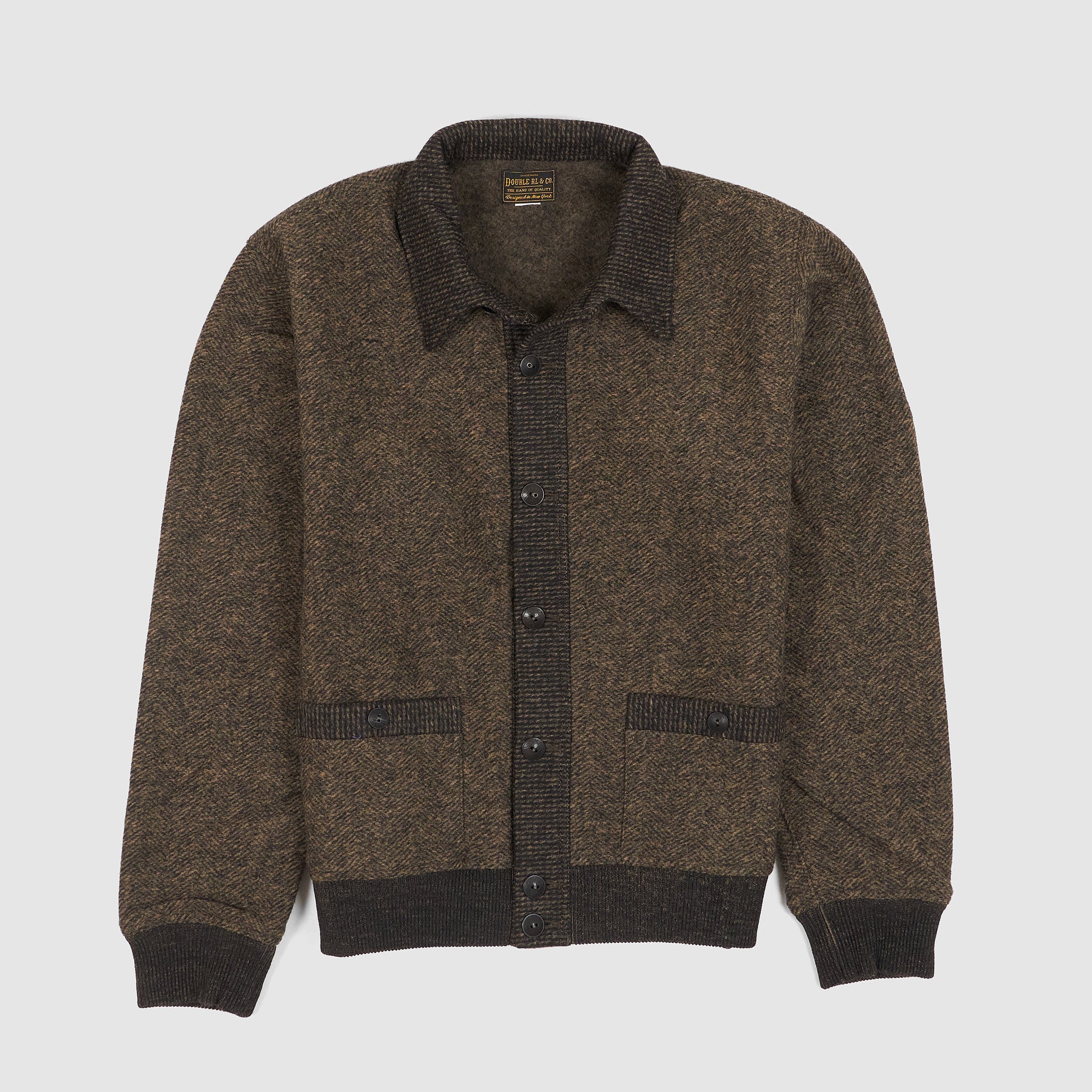 Double RL Double-Knit Tweed Cardigan - DeeCee style