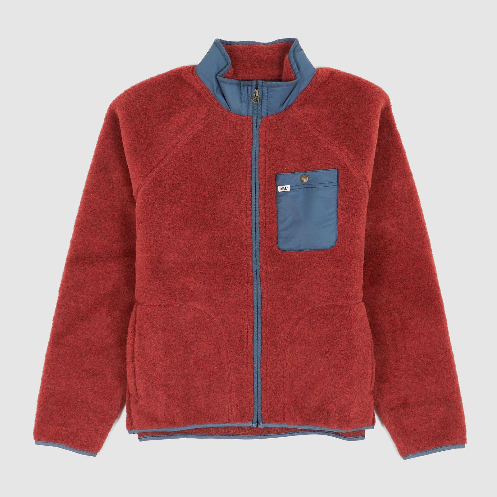 Double RL Wool Blend Pile Fleece Jacket