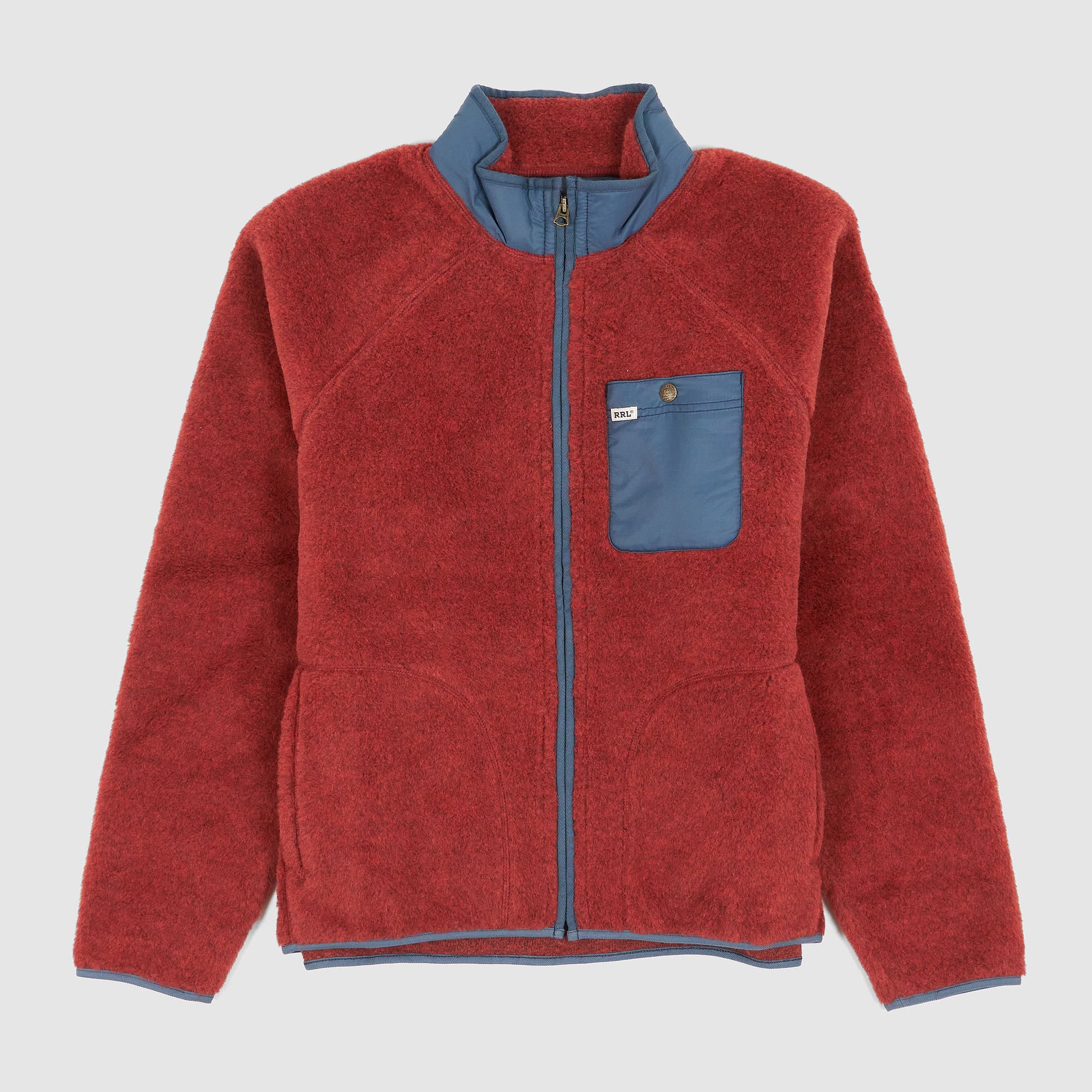 Double RL Wool Blend Pile Fleece Jacket