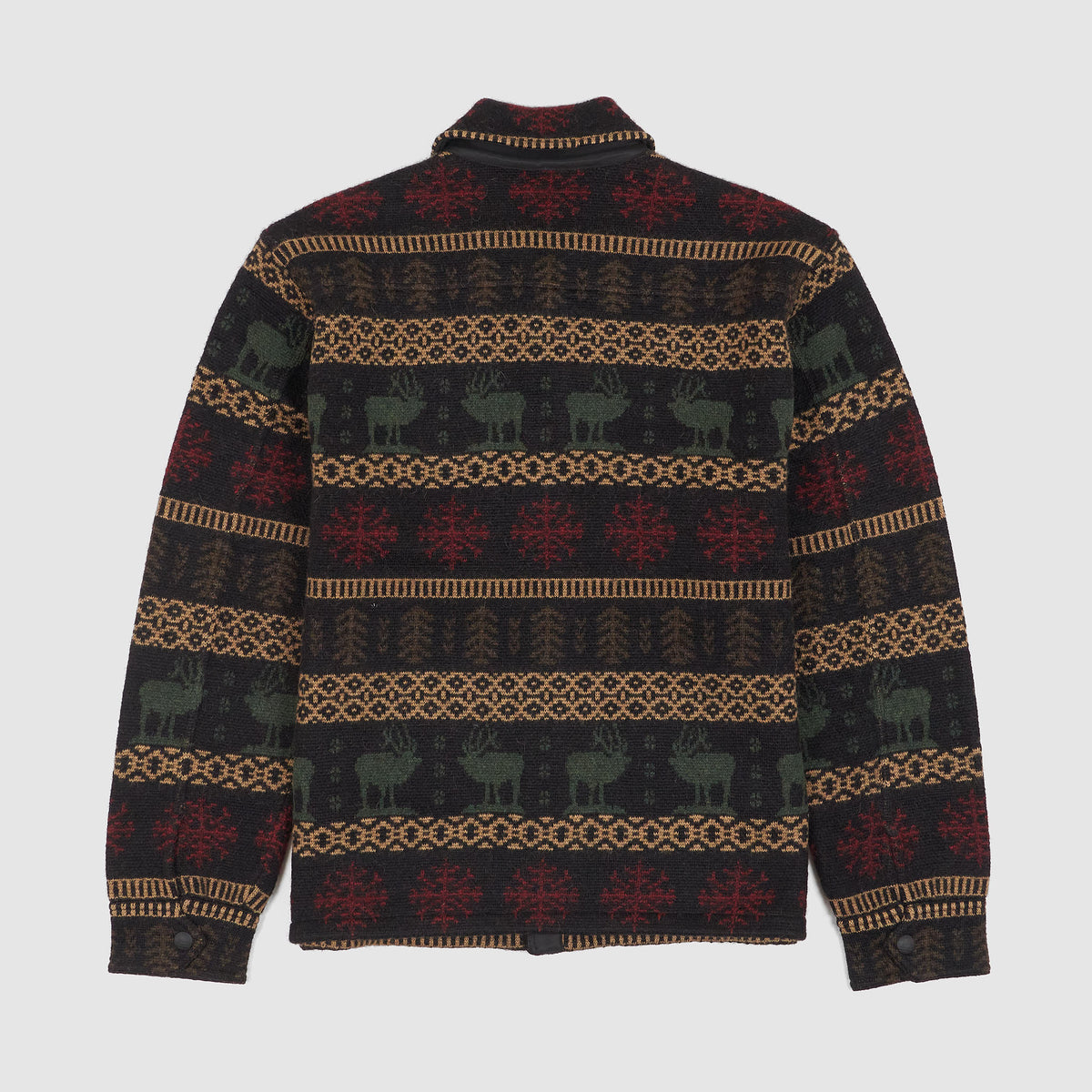 Double RL Jacquard Knit Overshirt Jumper w/ Pockets