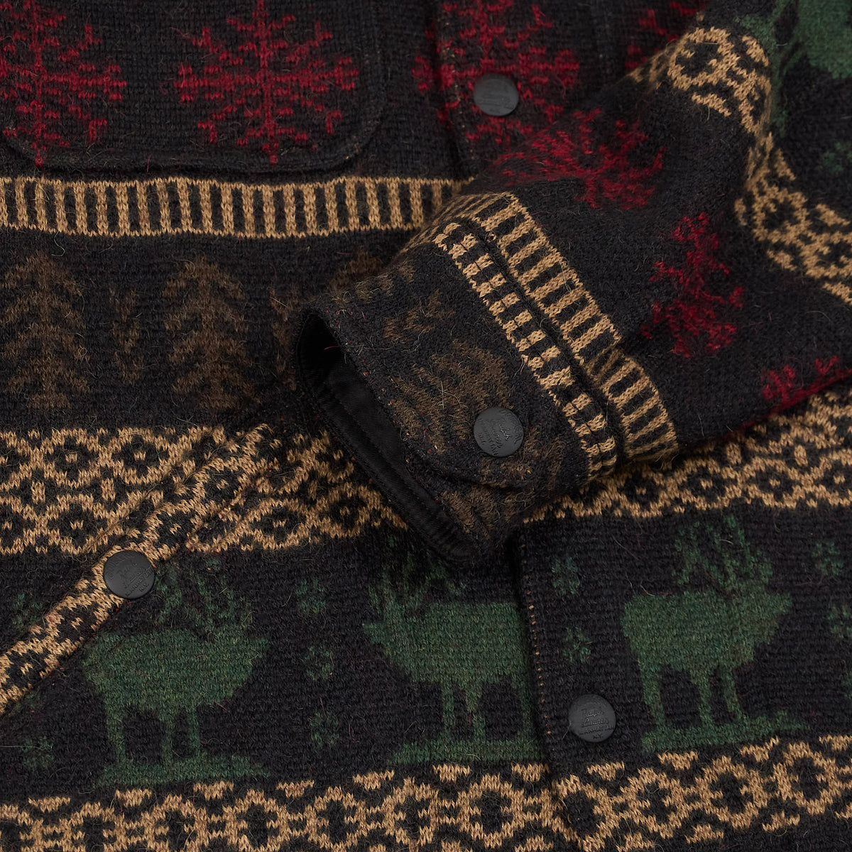 Double RL Jacquard Knit Overshirt Jumper w/ Pockets