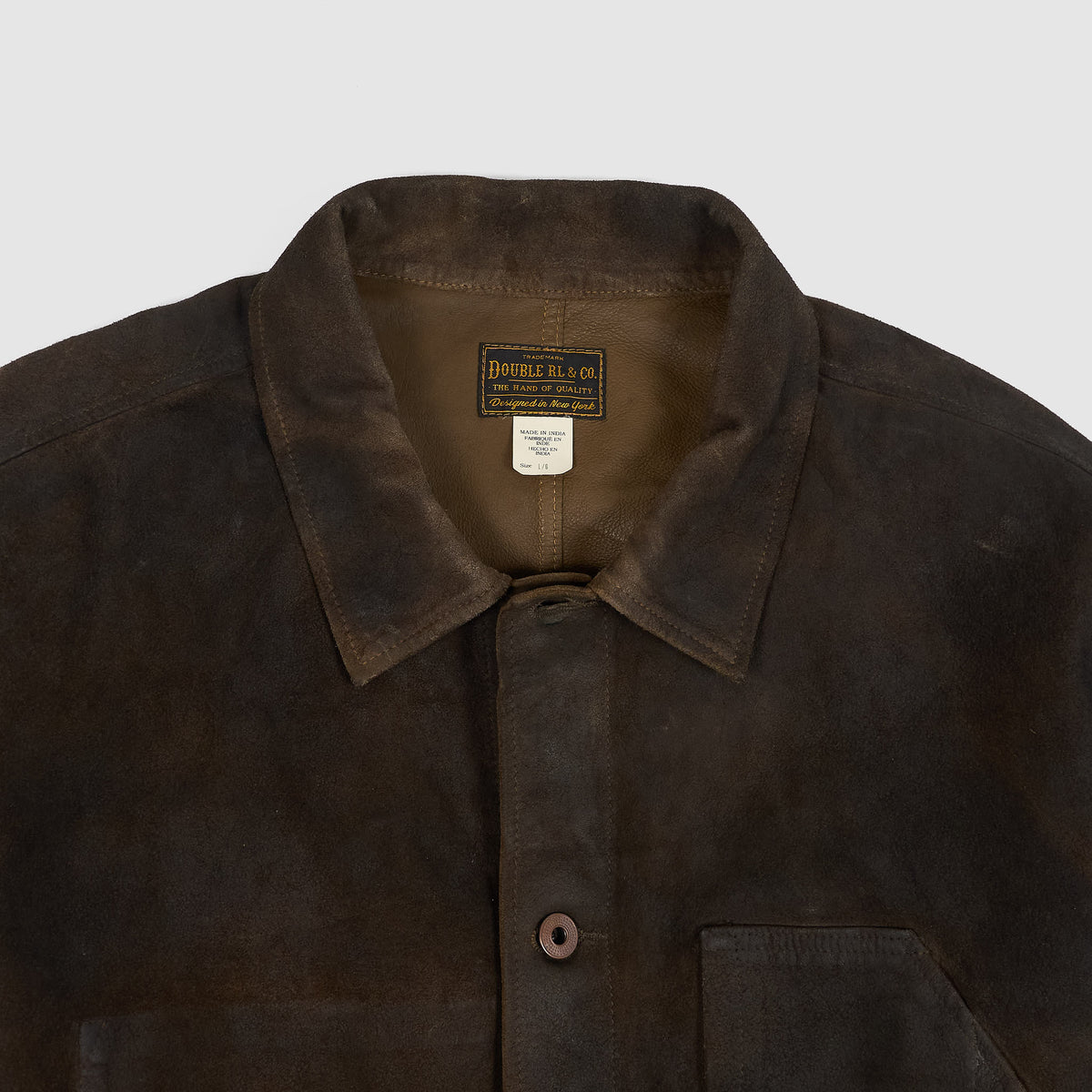 Double RL Timeworn Roughout Leather Jacket