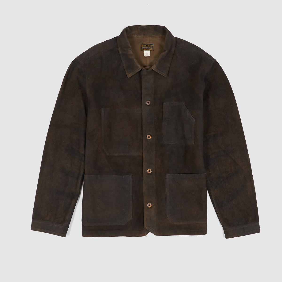 Double RL Timeworn Roughout Leather Jacket
